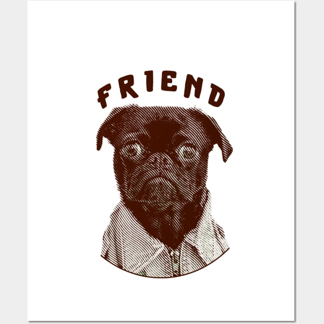 Dog Friend Wall Art by aalfndi